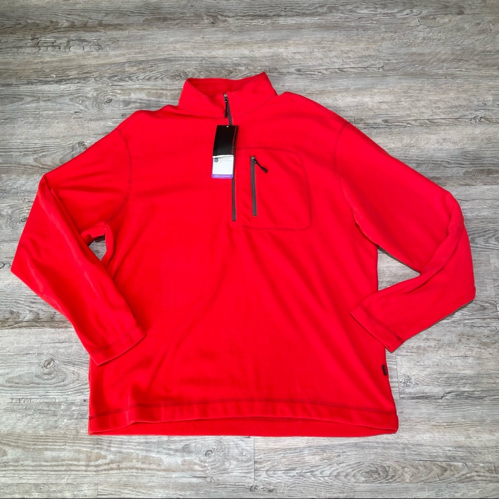 Narragansett Traders Red Fleece Midweight Men’s 1/4 Zip Pullover Jacket NWT - XL